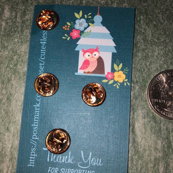 4 Piece Pin Set Brooch Envelope Spinner - Picture 2 of 2